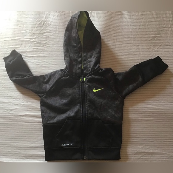 Nike Dri-Fit Zip Up Hoodie size 9 months (Open box/ Excellent/Black/Char… - Picture 2 of 4